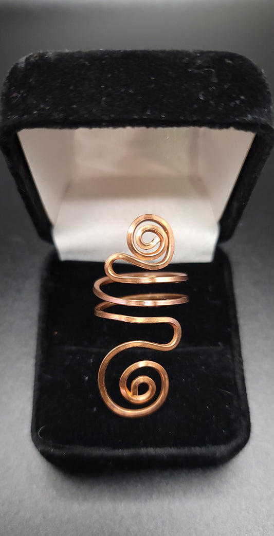 Copper Ancestral Swirl Ring