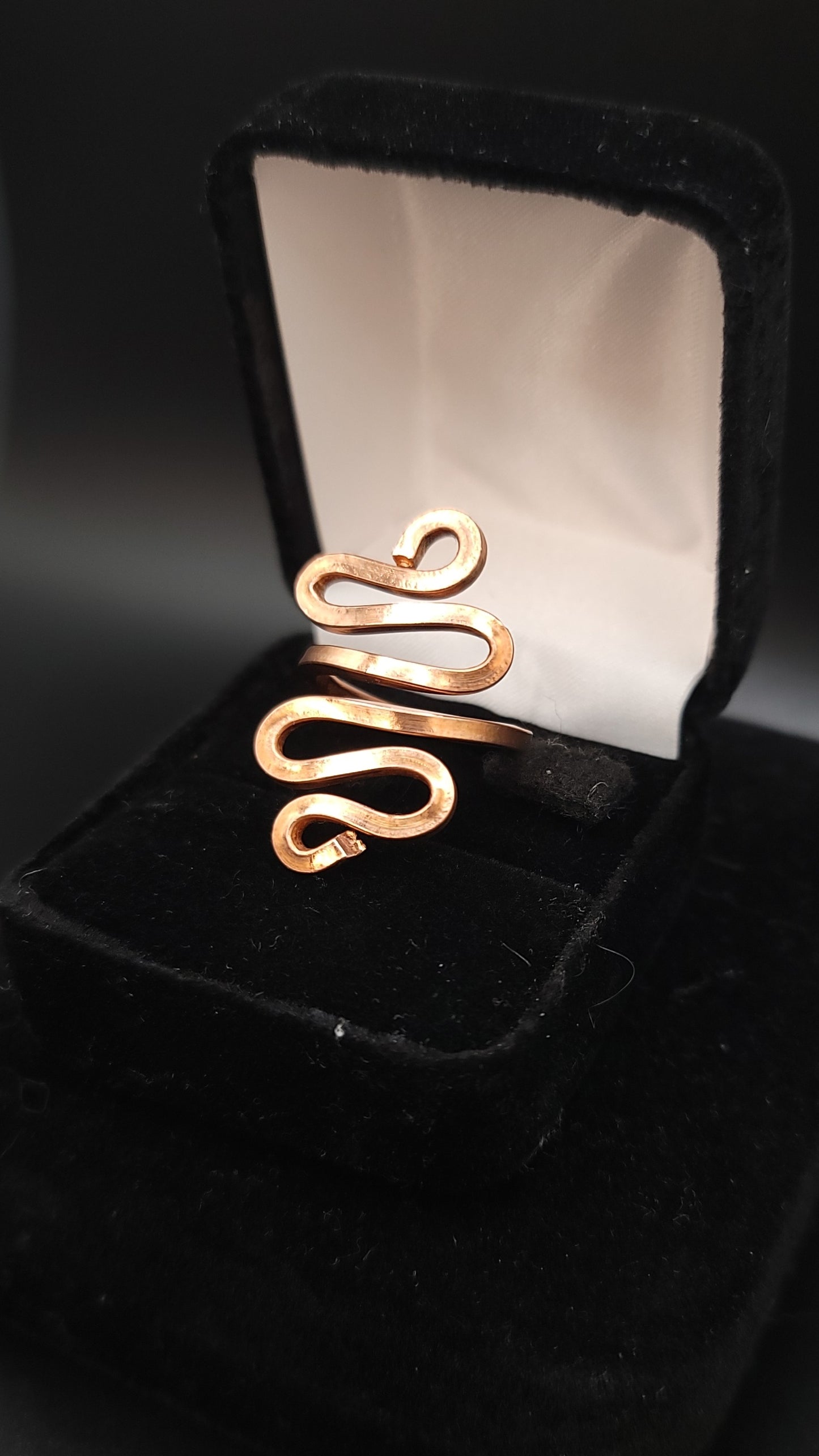 Copper Signature Snake Ring