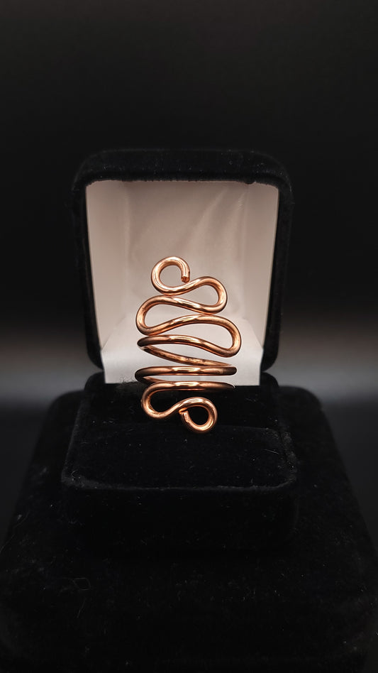 Copper Signature Snake Ring